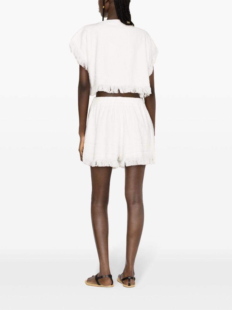 White Alight Track Shorts
