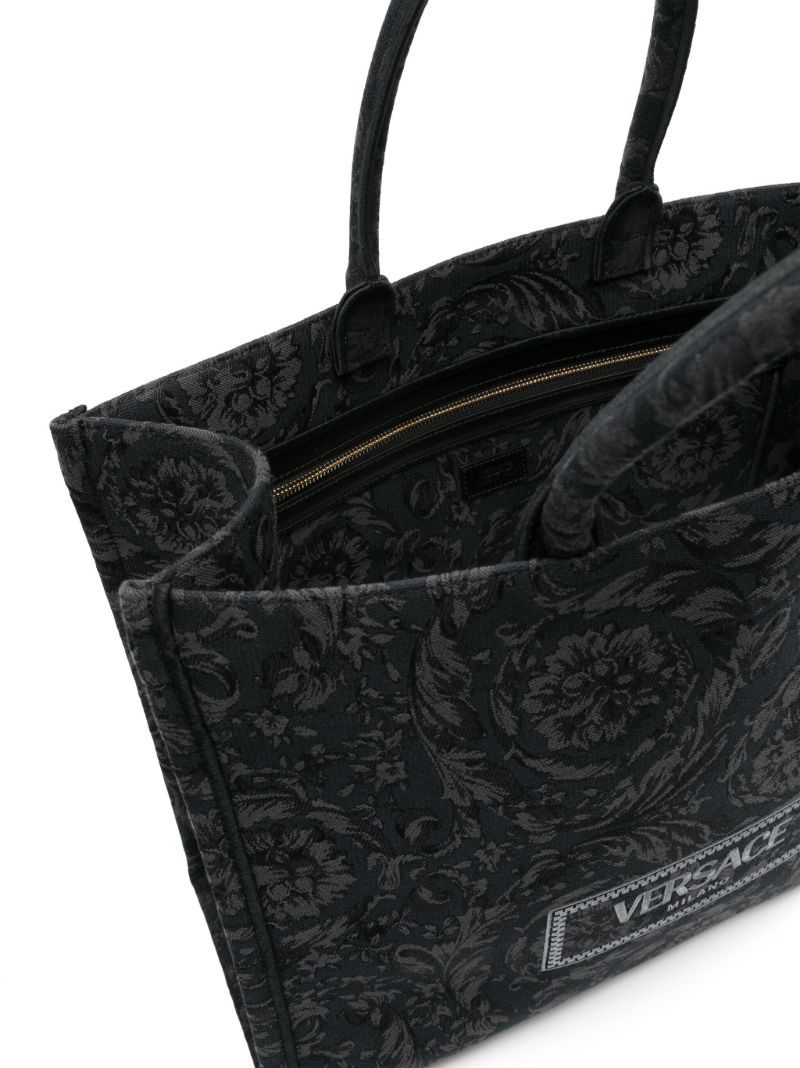 Black Barocco Athena Large Tote Bag