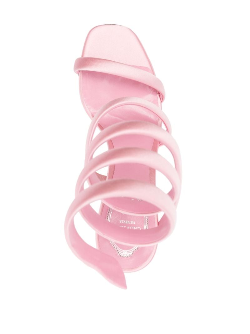 Pink Bulgari 105mm Satin Sandals