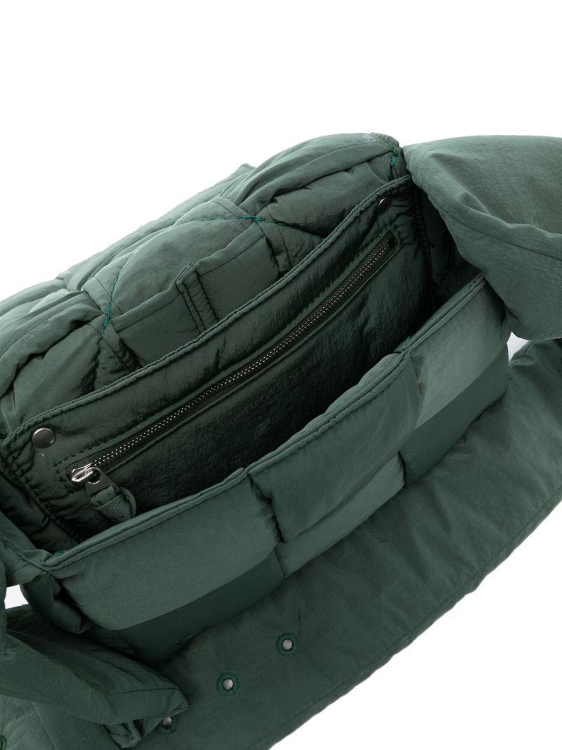 Green Small Padded Tech Cassette Cross Body Bag