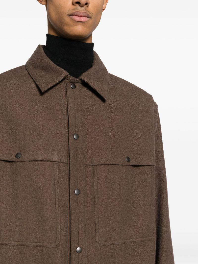 Brown Wool-blend Shirt