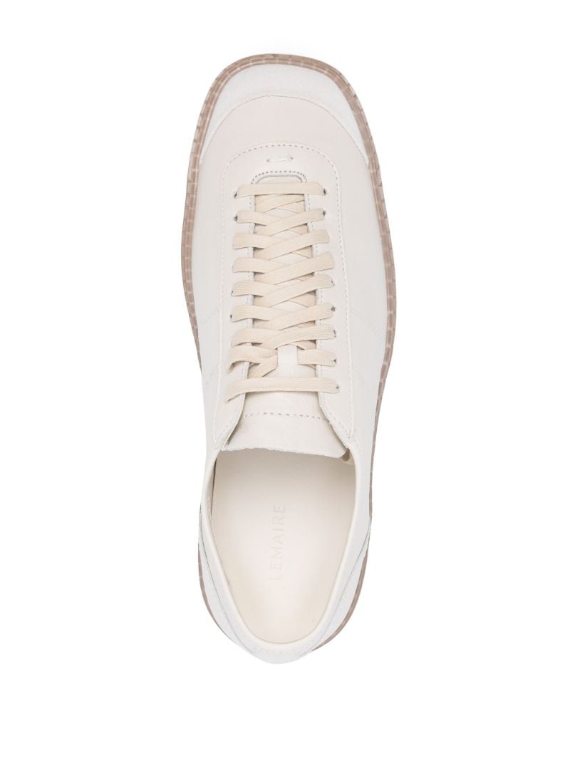 White Linoleum Leather Sneakers