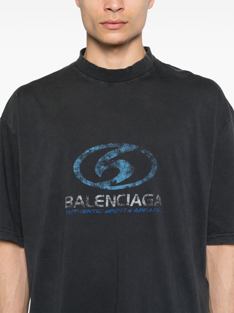 Black Surfer Logo-print Cotton T-shirt