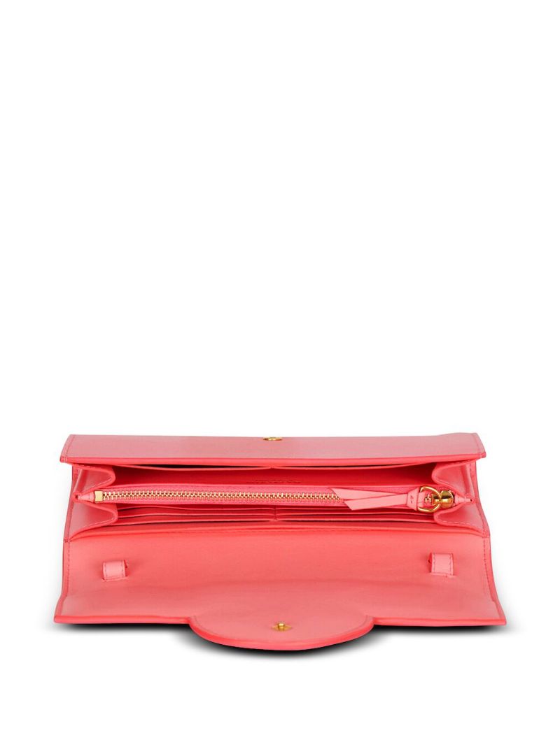 Pink B-buzz Leather Wallet-on-chain