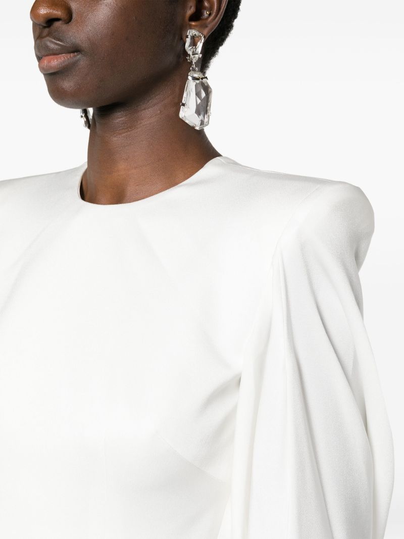 White Cape-style Crepe Mini Dress