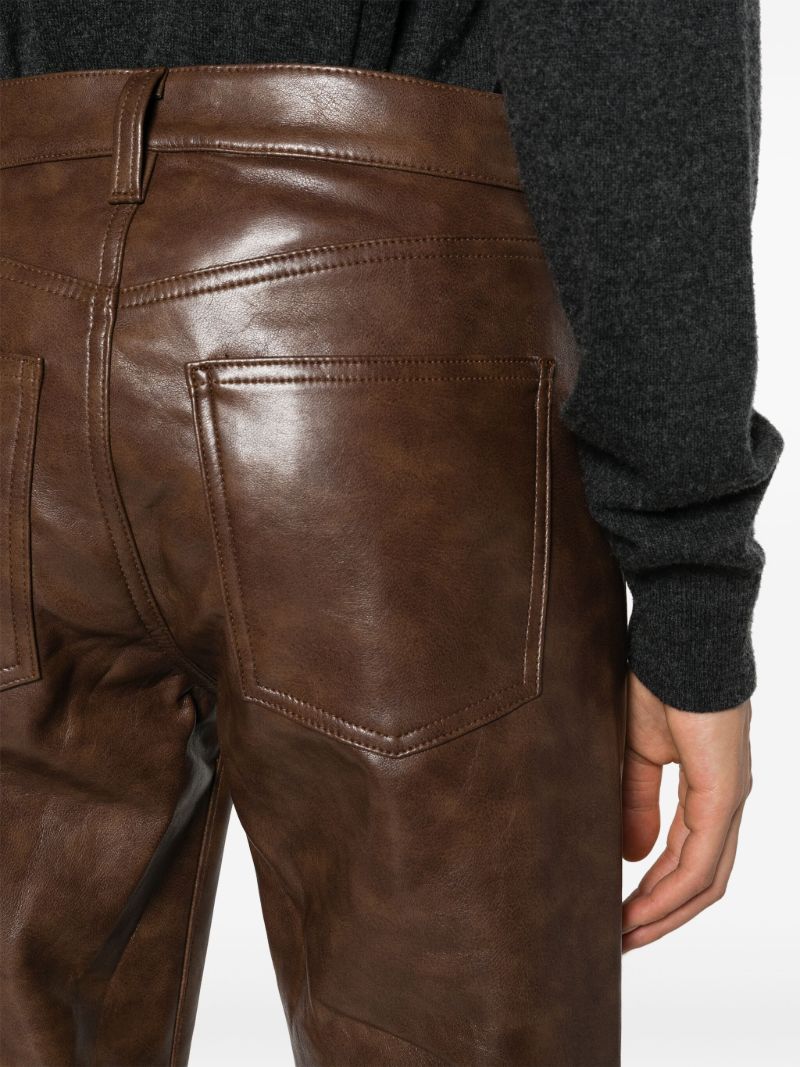 Brown Sloane Leather Trousers