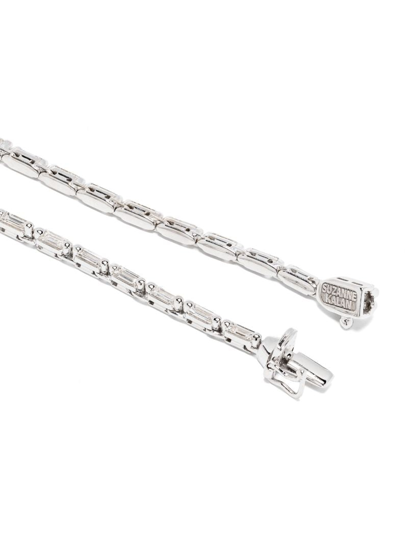 18k White Gold Linear Diamond Necklace