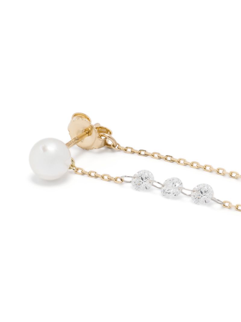 14k Yellow Gold Sea of Beauty Pearl and Diamond Earrings