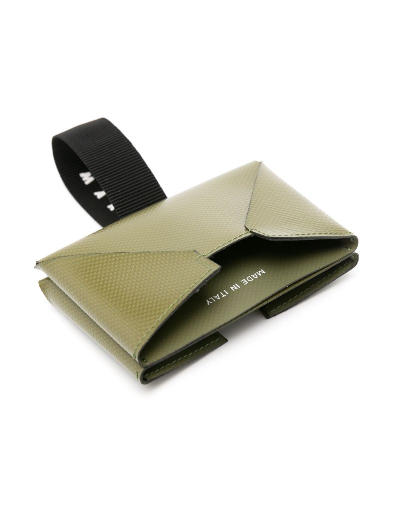 Green Folded Leather Card Holder