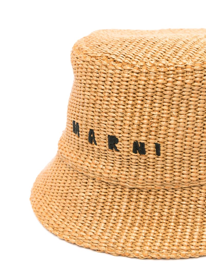 Neutral Logo-embroidered Bucket Hat