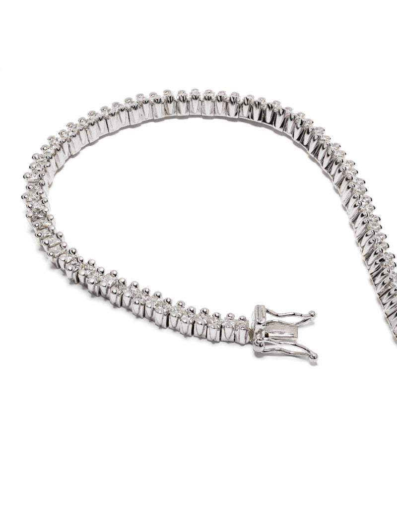 18k White Gold Princess Diamond Bracelet