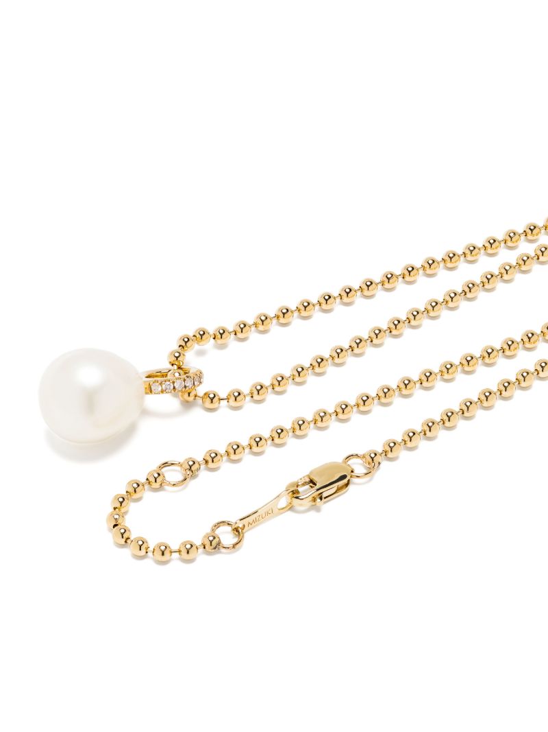 14k Yellow Gold Sea of Beauty Pearl and Diamond Necklace
