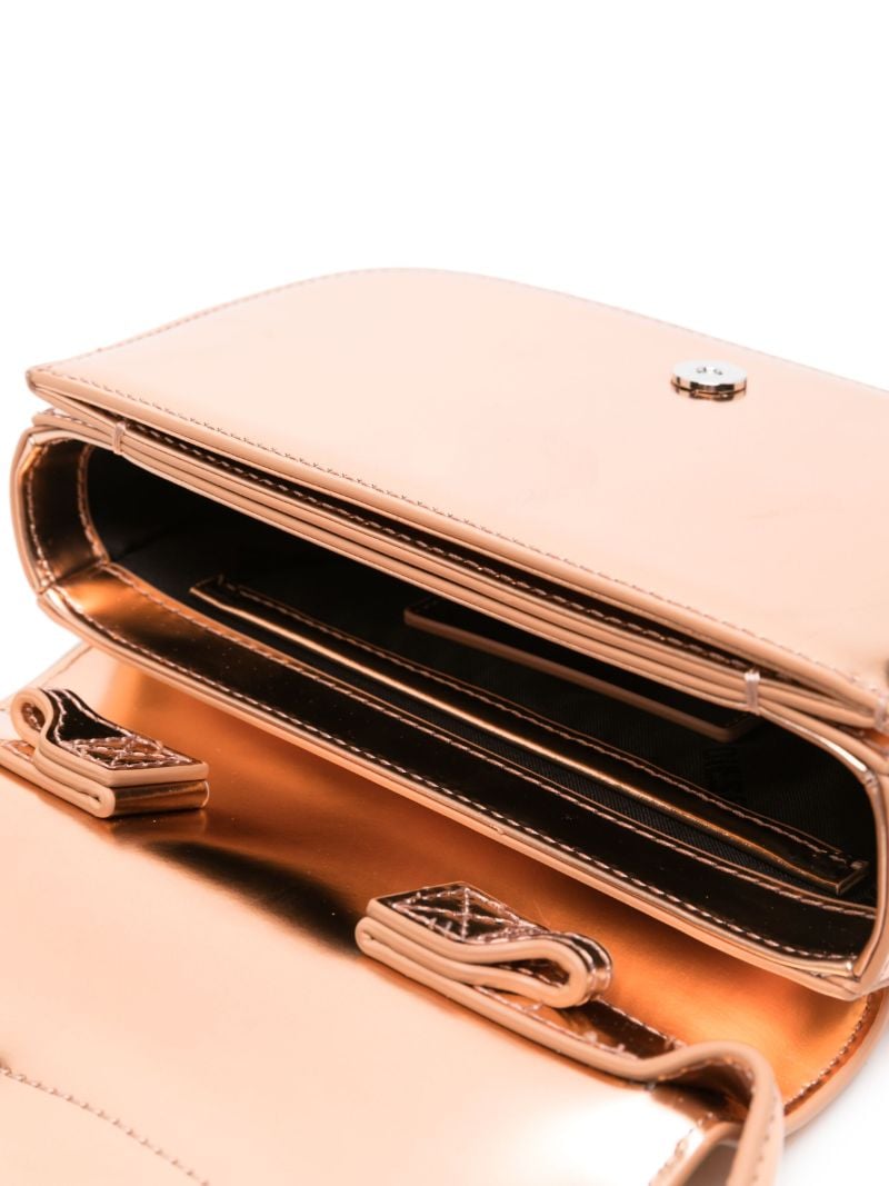 Orange 1dr Metallic Shoulder Bag