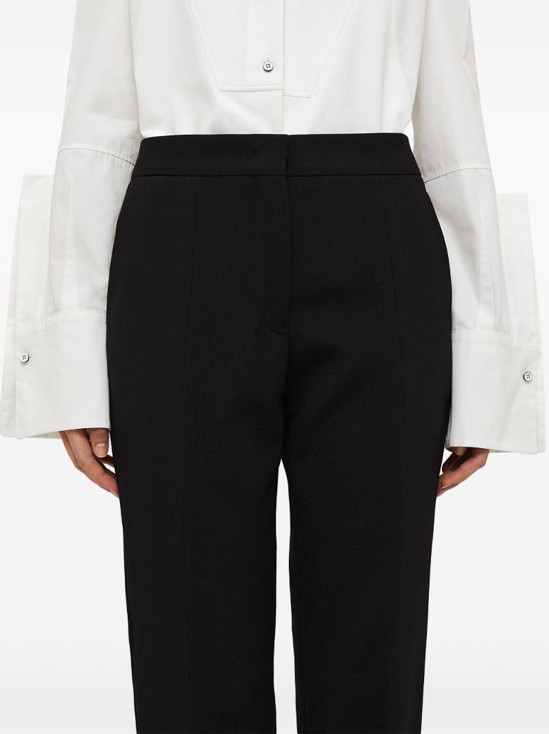 Black Wool Tailored Trousers