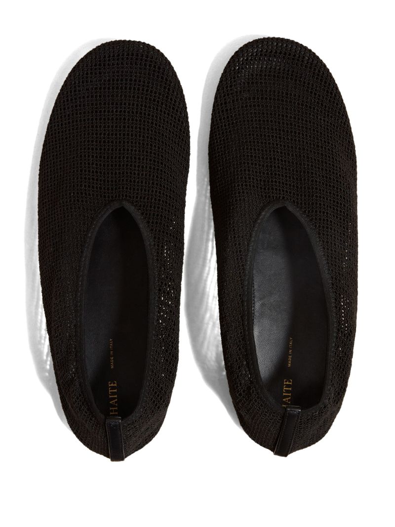 Black the Maiden Mesh Ballet Pumps