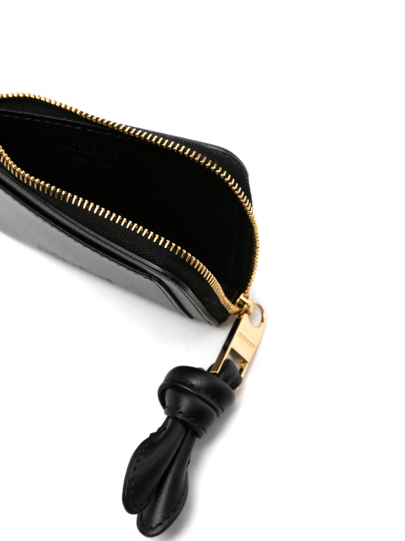 Black Le Porte-cartes Tourni Leather Card Holder
