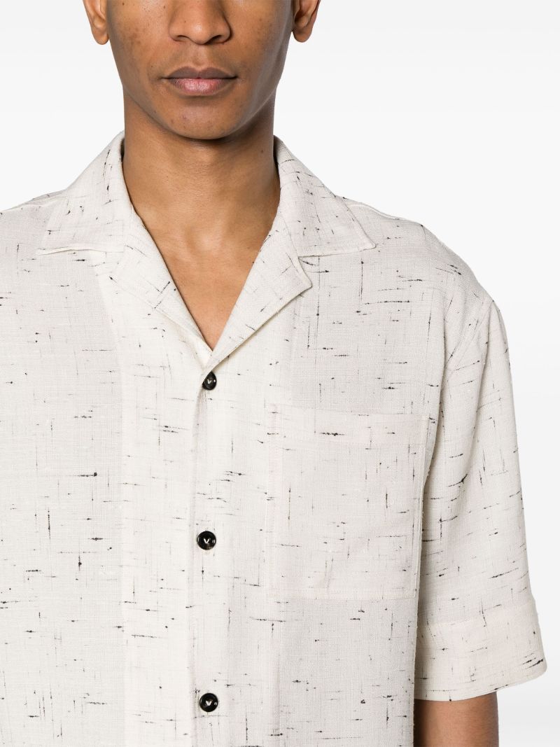 White Camp-collar Shirt