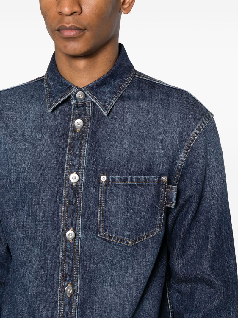 Blue Long-sleeve Denim Shirt