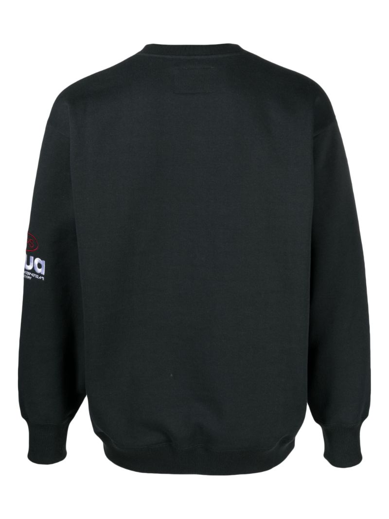 Black Logo-appliquÃ_x0083_© Cotton Sweatshirt