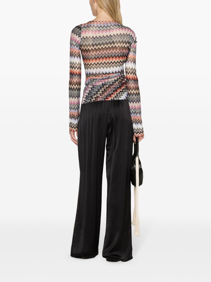 Black Zigzag Cut-out Top