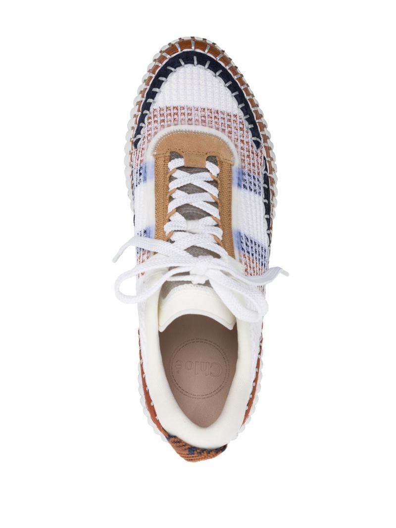 White Nama Panelled Sneakers