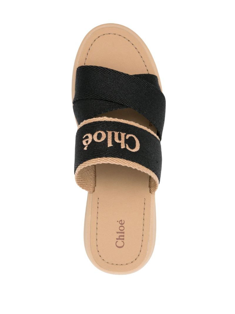 Black Mila 40 Flatform Slides