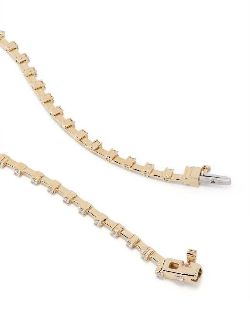14k Yellow Gold Station Diamond Bracelet