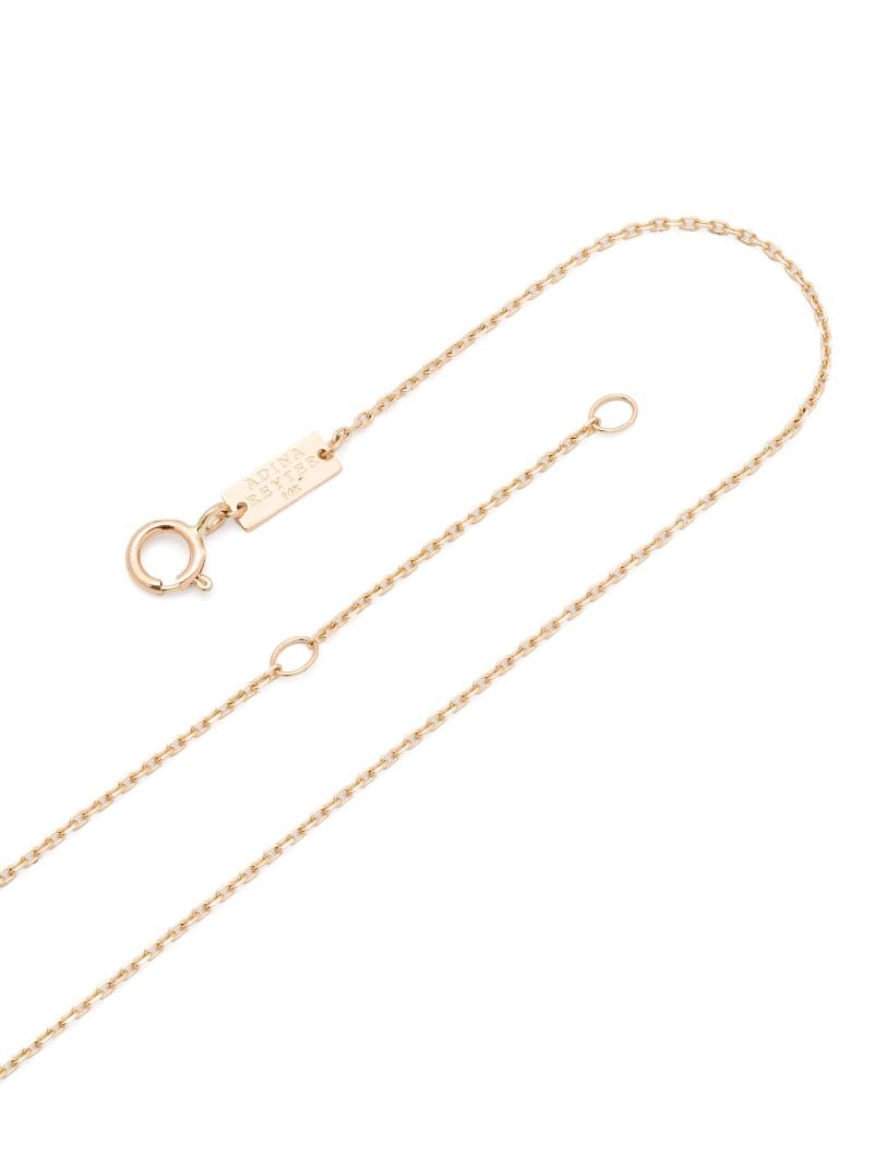 14k Yellow Gold Bead Party Diamond and Garnet Necklace