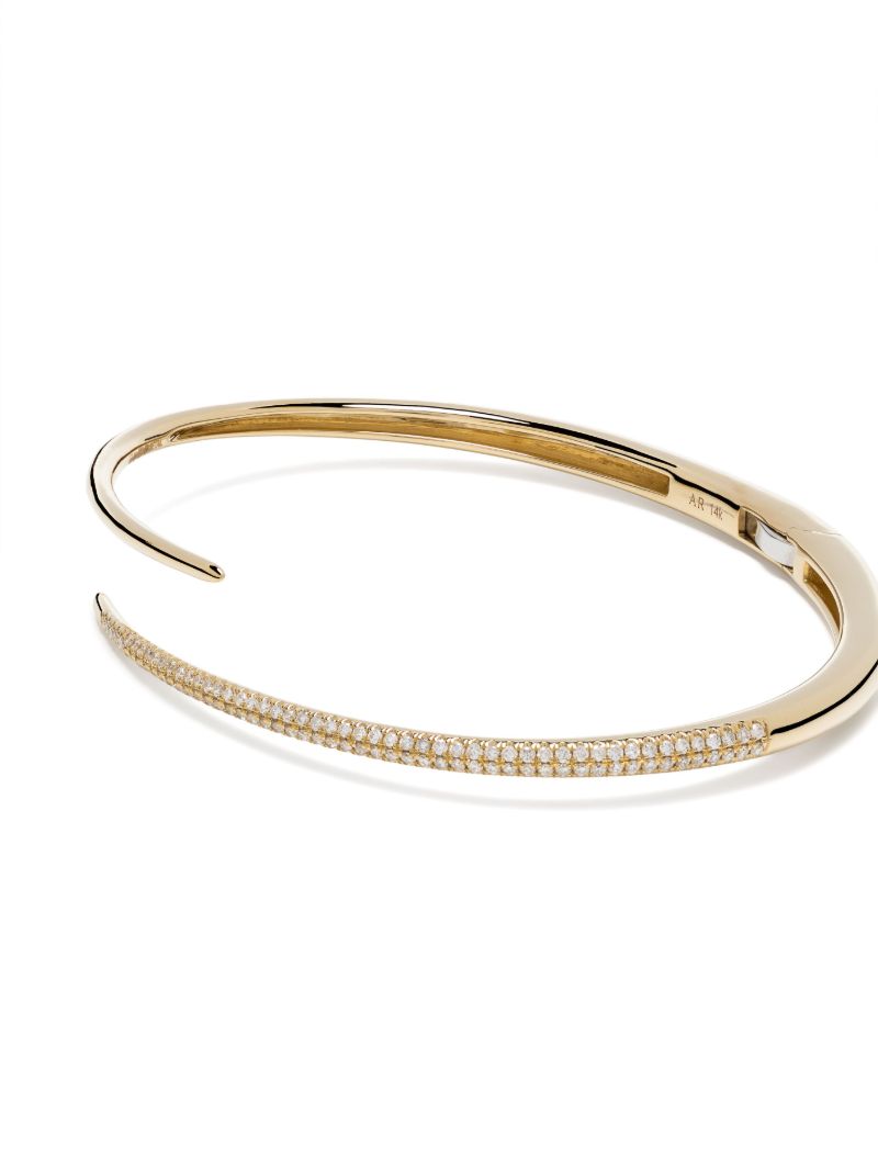 14k Yellow Gold Thorn Diamond Bracelet