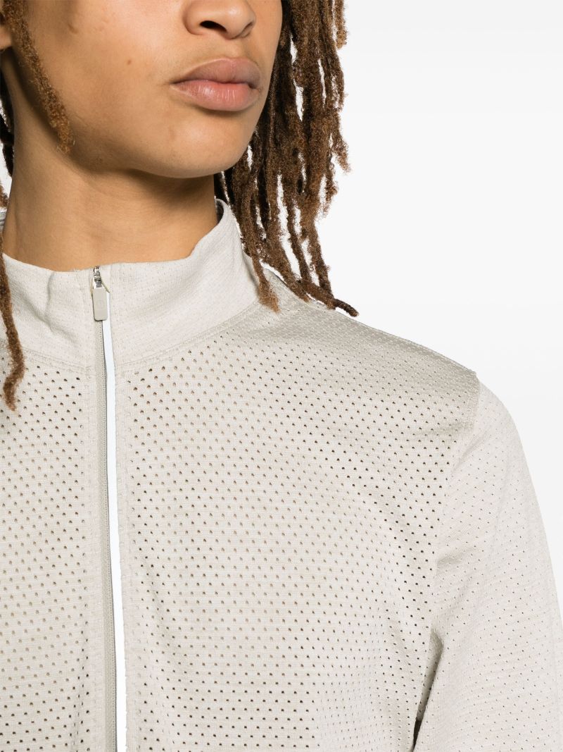 Grey Metal Vent Tech Half-zip Long Sleeve T-shirt