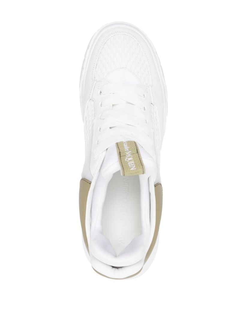 White Panelled Chunky Sneakers
