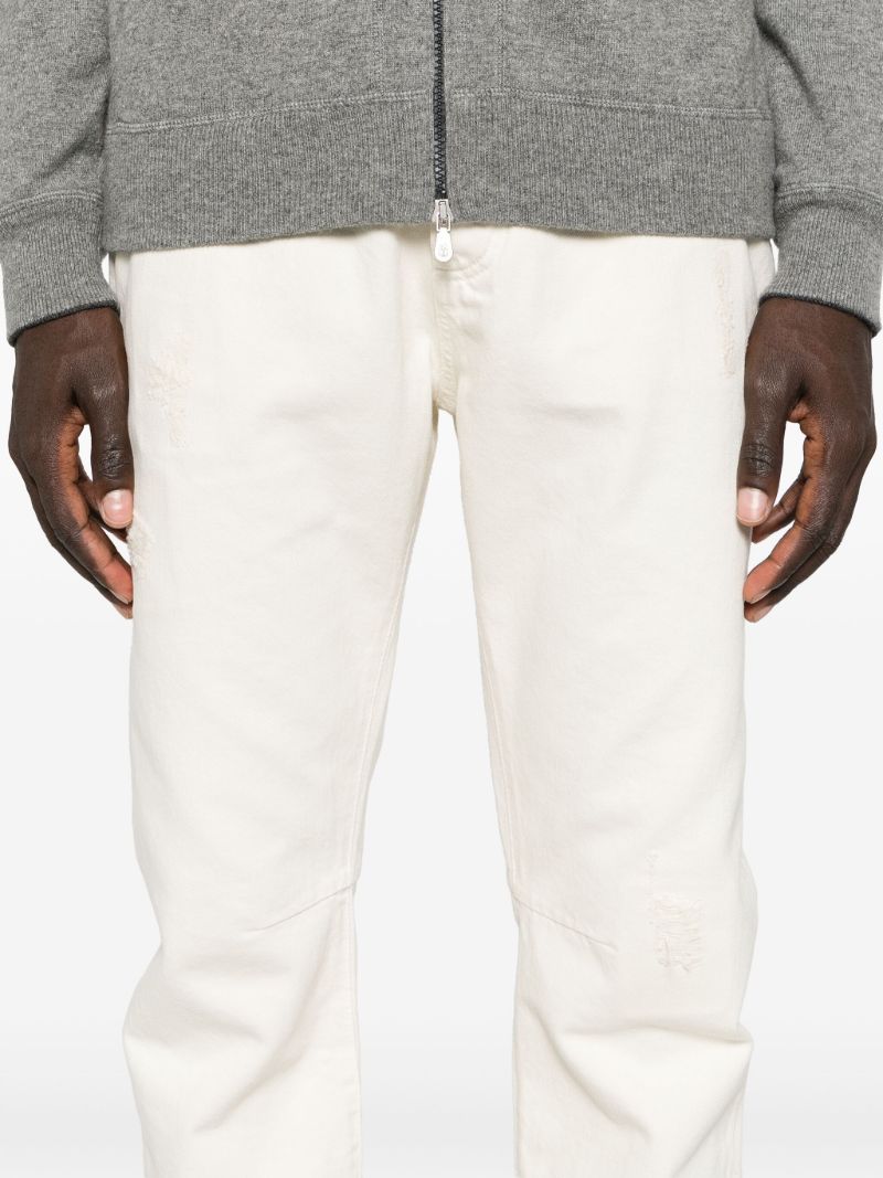 White Straight-leg Jeans