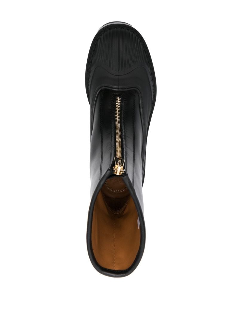 Black Raina Leather Ankle Boots