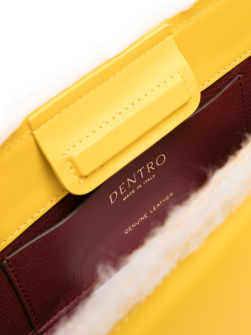 Yellow Radar Leather Shoulder Bag