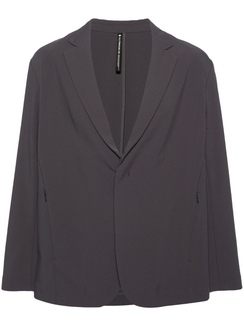 Grey Double-weave Single-breasted Blazer