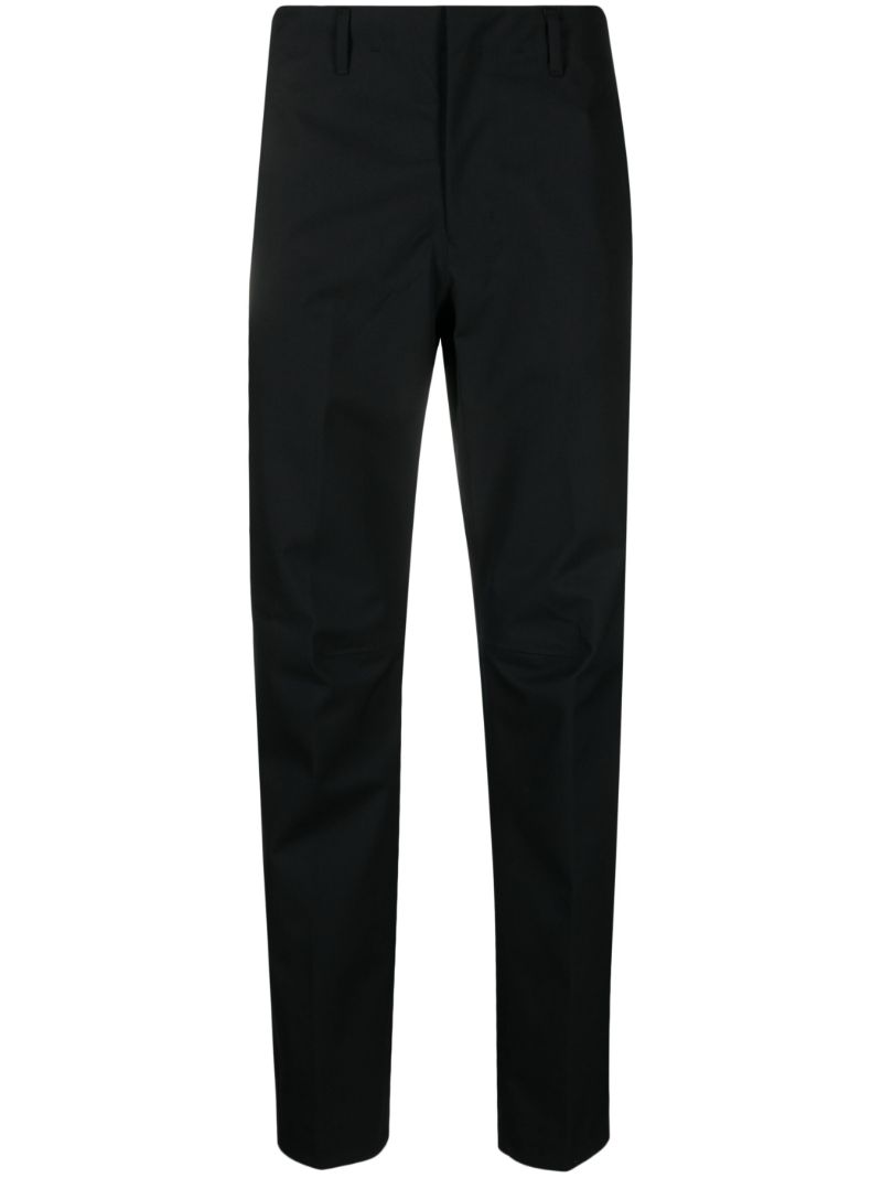 Black Hard Shell Tapered Trousers