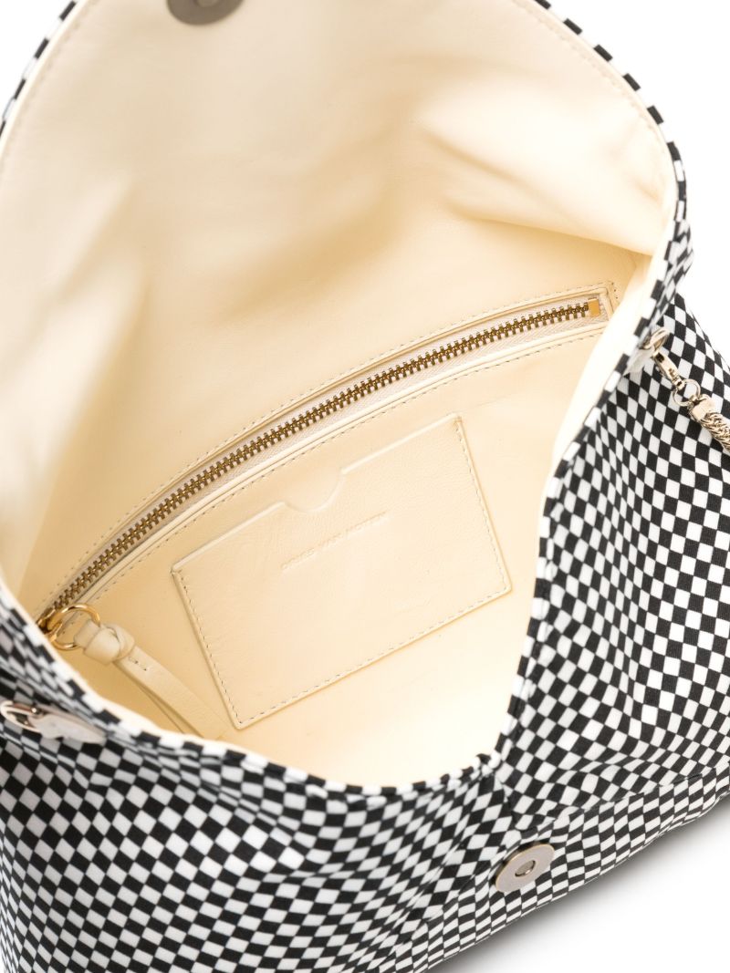Black and White Checkered Clutch Bag