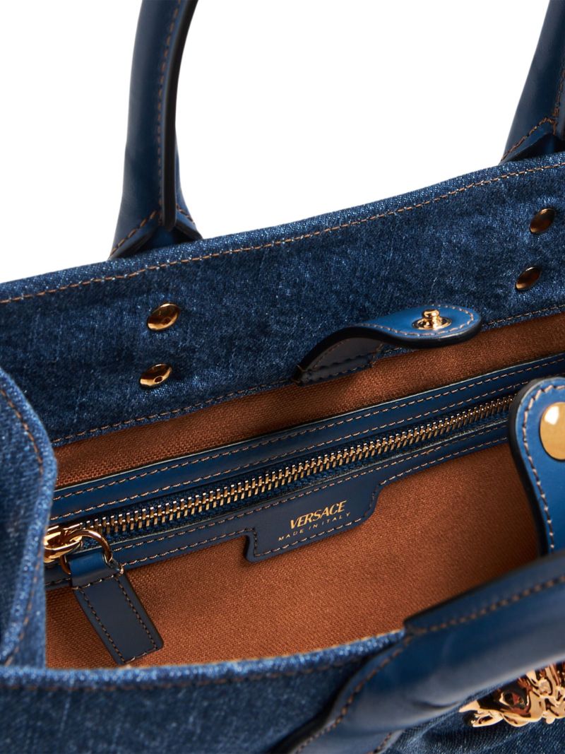 Blue La Medusa Small Tote Bag