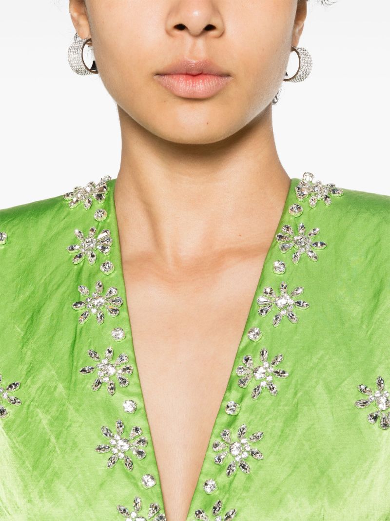 Green Shirin Satin Gown