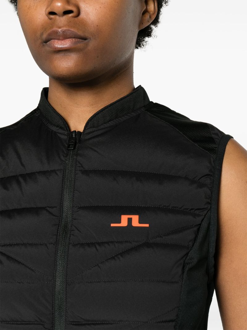 Black Juliana Quilted Gilet