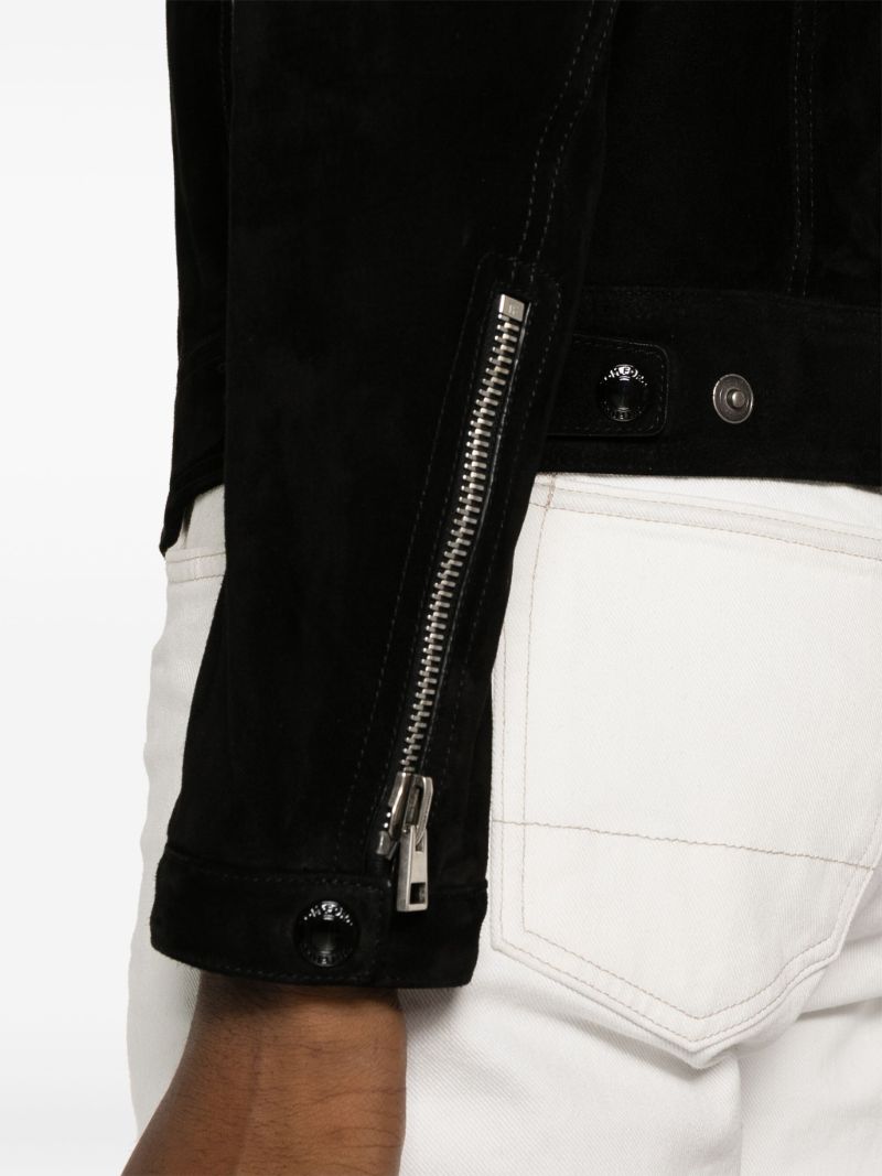 Black Suede Biker Jacket