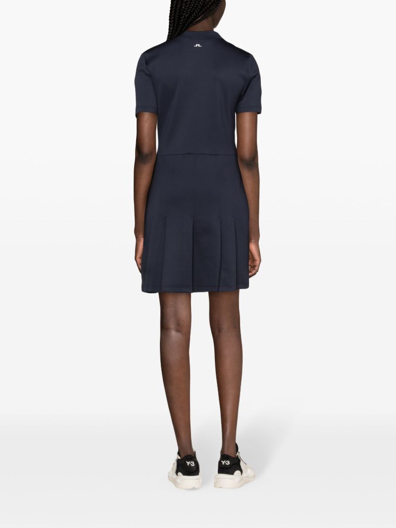 Blue Kanai Pleated Performance Dress