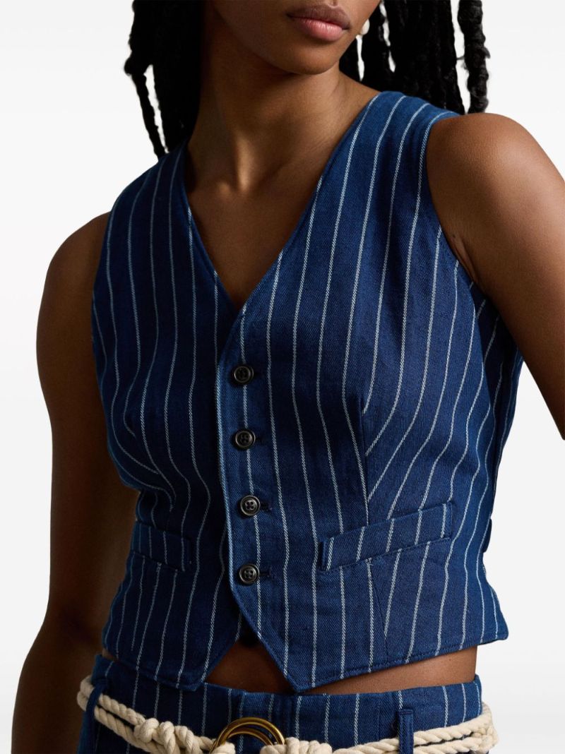 Blue Striped Vest
