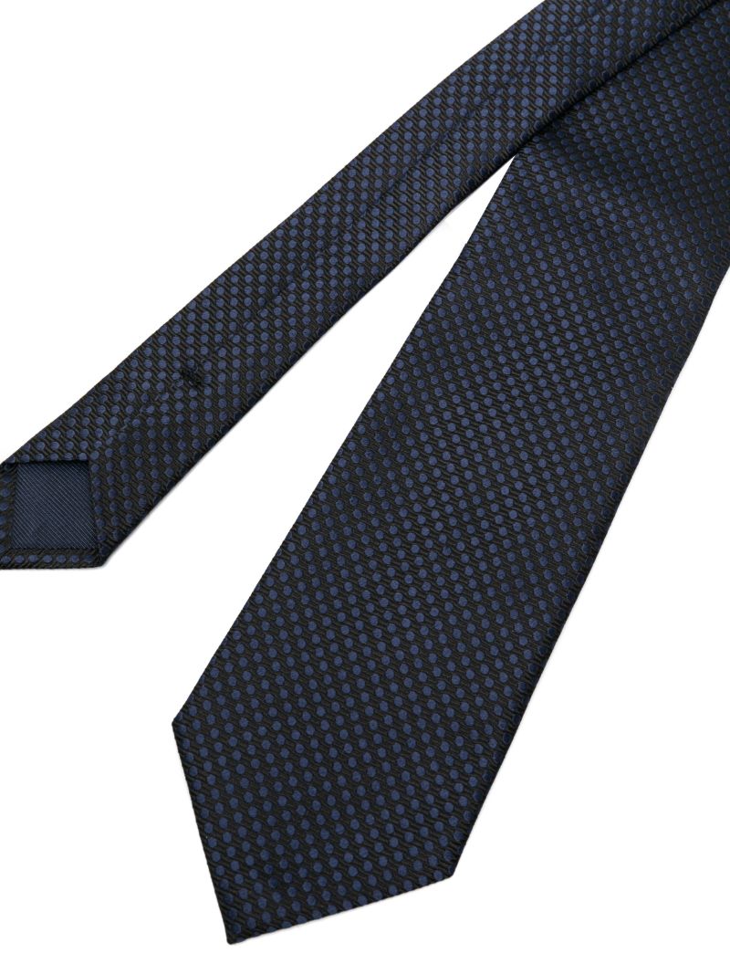 Blue Polka-dot Silk Tie