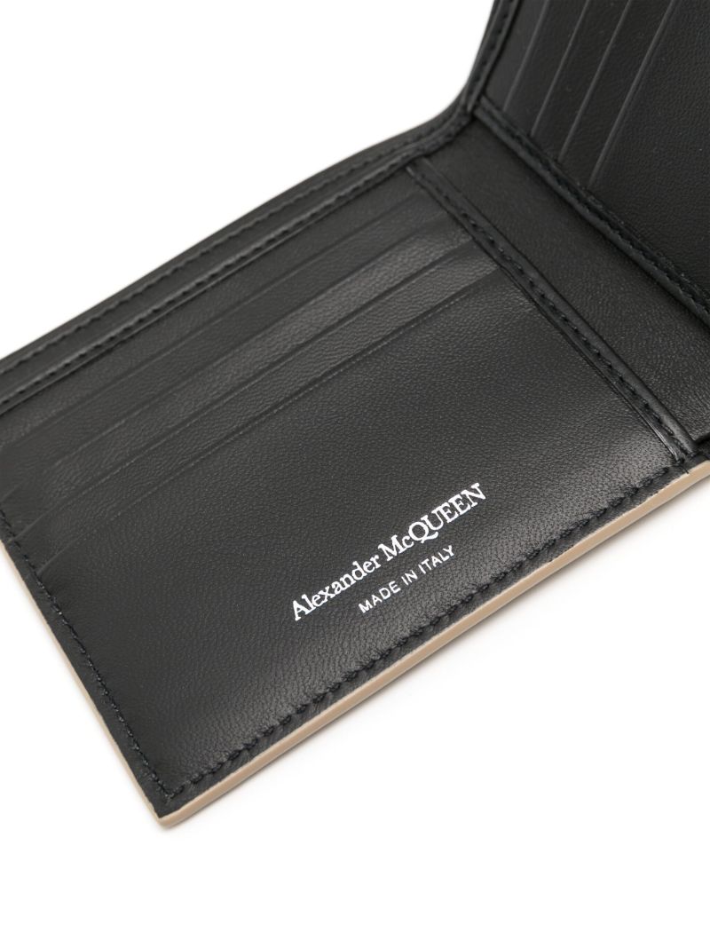 Neutral Graffiti-print Leather Wallet