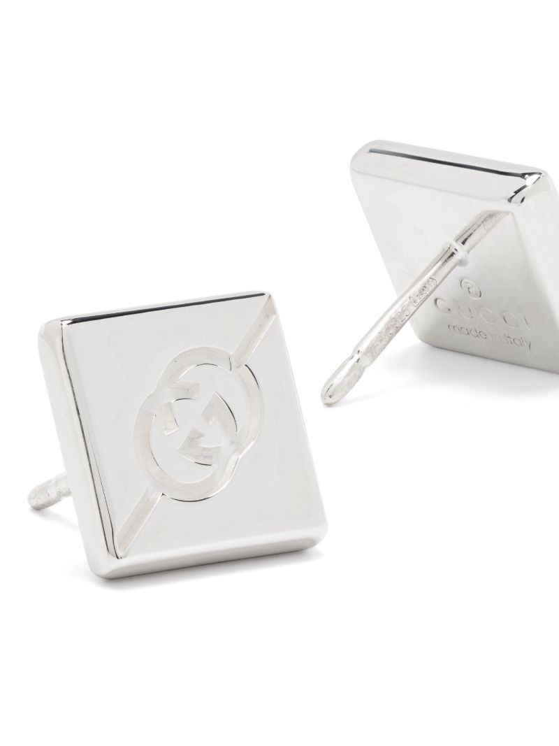 Sterling Silver Interlocking G Stud Earrings
