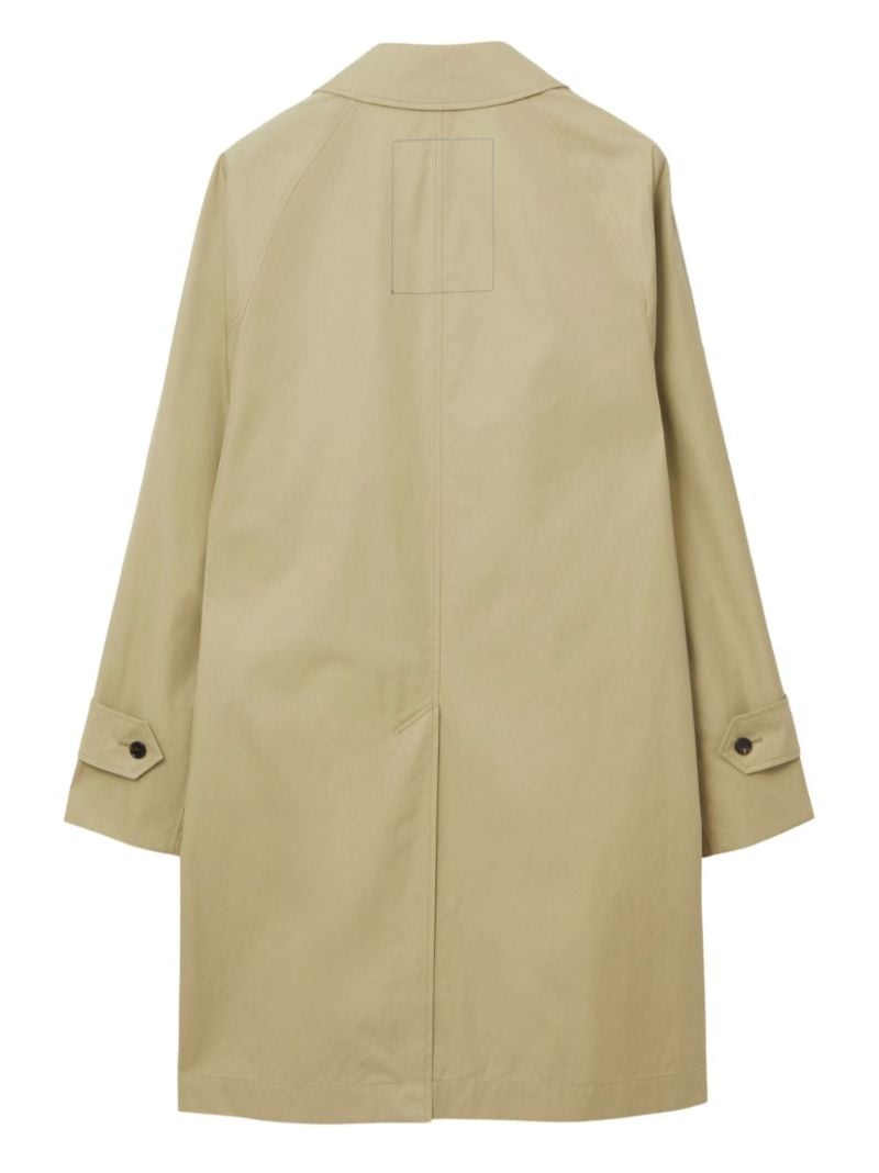 Neutral Single-breasted Gabardine Coat