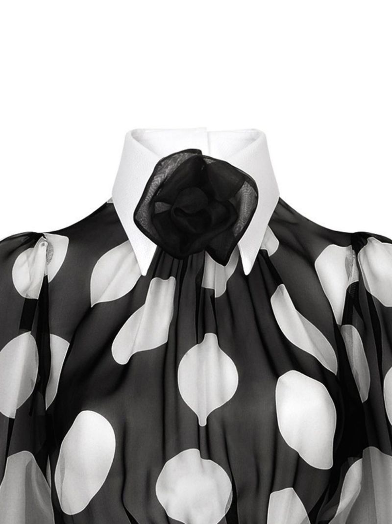 Black Polka-dot Cotton Dress