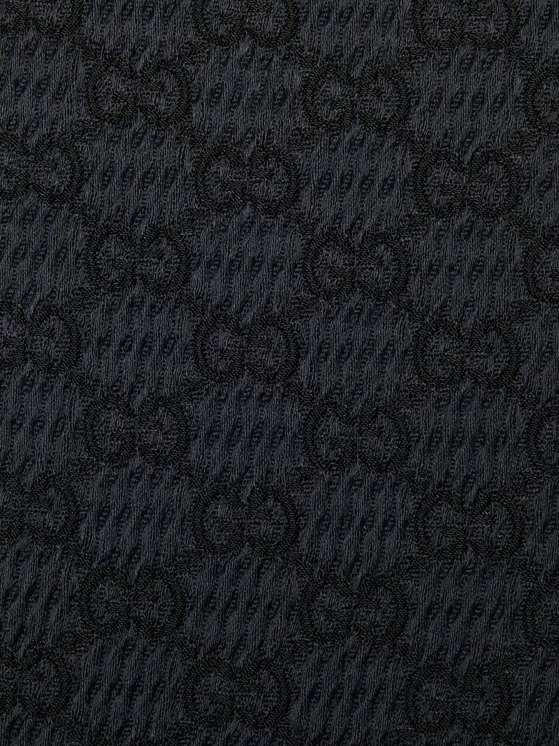 Black Gg Crinkle Midi Skirt
