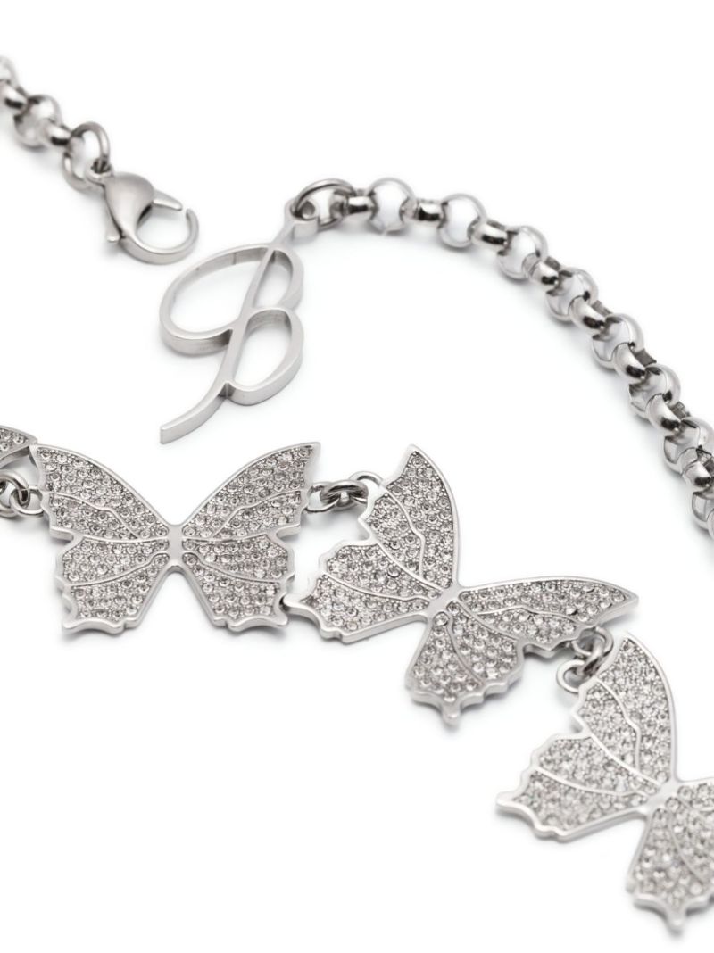 Silver-tone Butterfly Necklace
